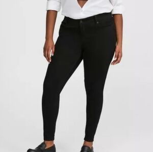Torrid Bombshell Skinny Black Jeans Button Fly EUC 26 Tall 4X Plus Curvy